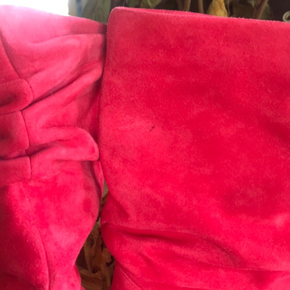 Stuart Weitzman hot pink suede Demi Benatar bootie - Picture 5 of 9